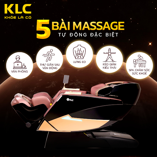 5 BÀI MASSAGE TỰ ĐỘNG ĐẶC BIỆT  - ghế massage KLC K99
