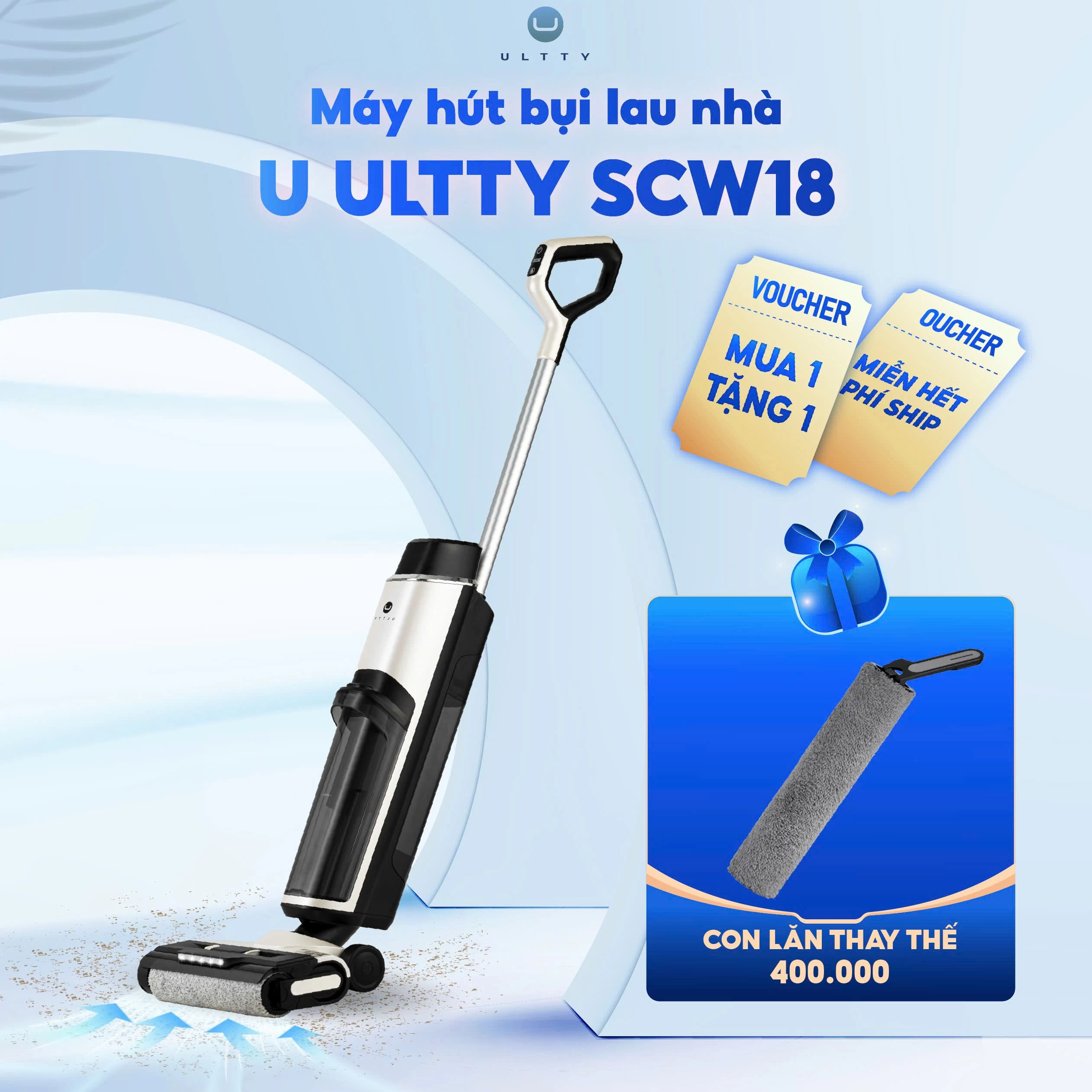 Máy lau nhà hút bụi thông minh ULTTY SCW18
