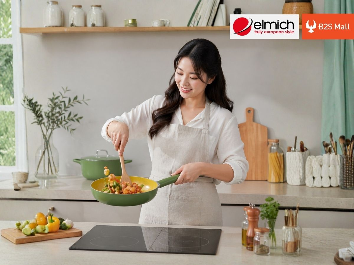 Chảo chống dính Elmich Olive Classic EL-5975OV20 Size 20cm giá tốt