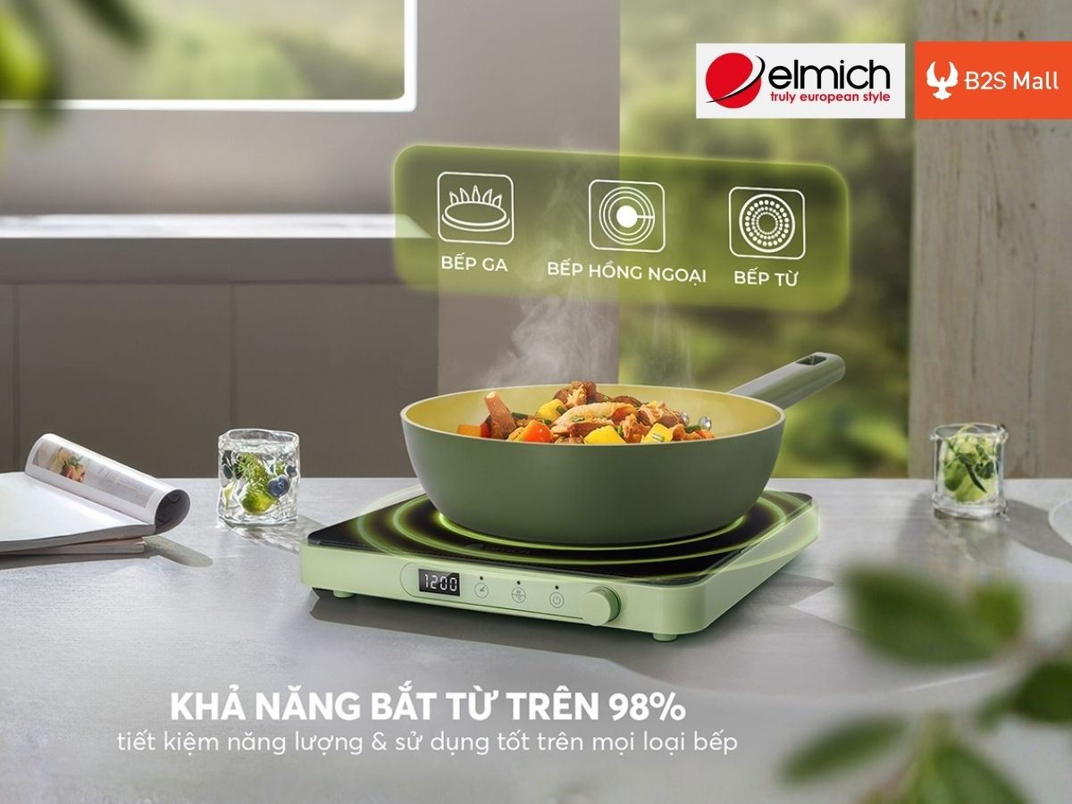 Chảo chống dính Elmich Olive Classic EL-5975OV20 Size 20cm bền bỉ