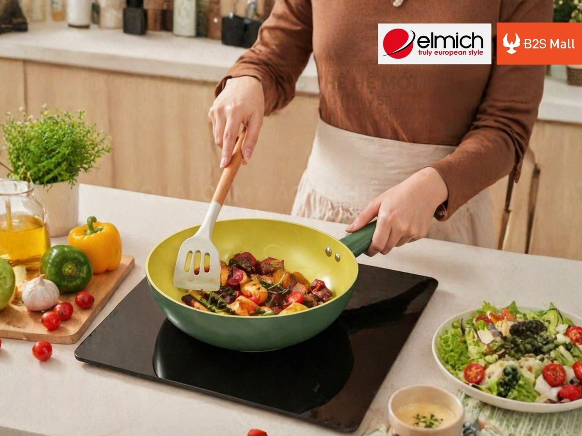 Chảo chống dính Ceramic Elmich Olive Classic EL5975OV24 an toàn cho người dùng