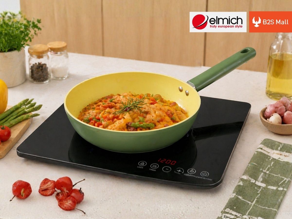 Chảo chống dính Ceramic Elmich Olive Classic EL5975OV24 an toàn cho sức khoẻ