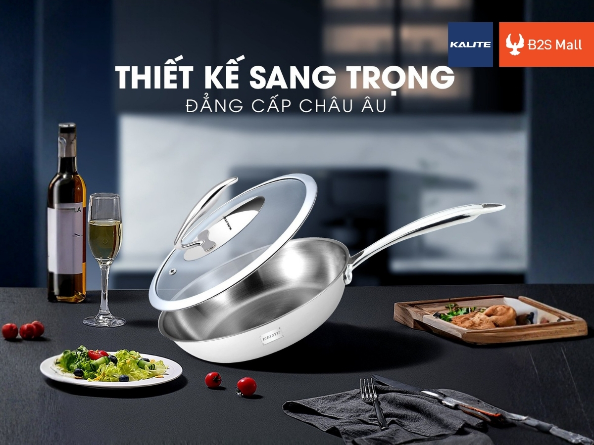 Chảo nguyên khối Inox 304 Tripro Kalite KL828 an toàn