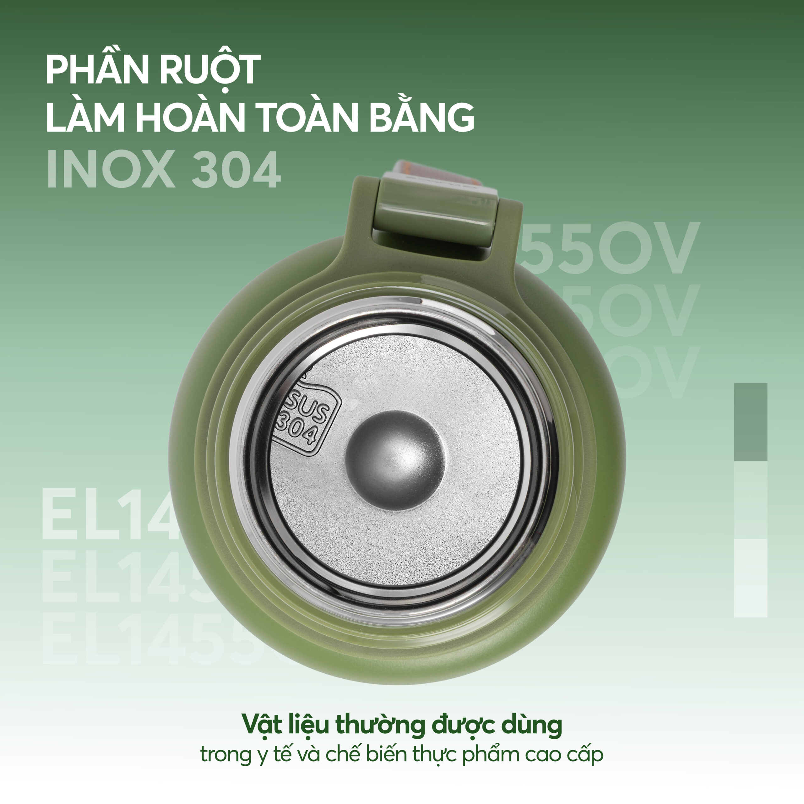 Chất liệu Inox 304 cao cấp.