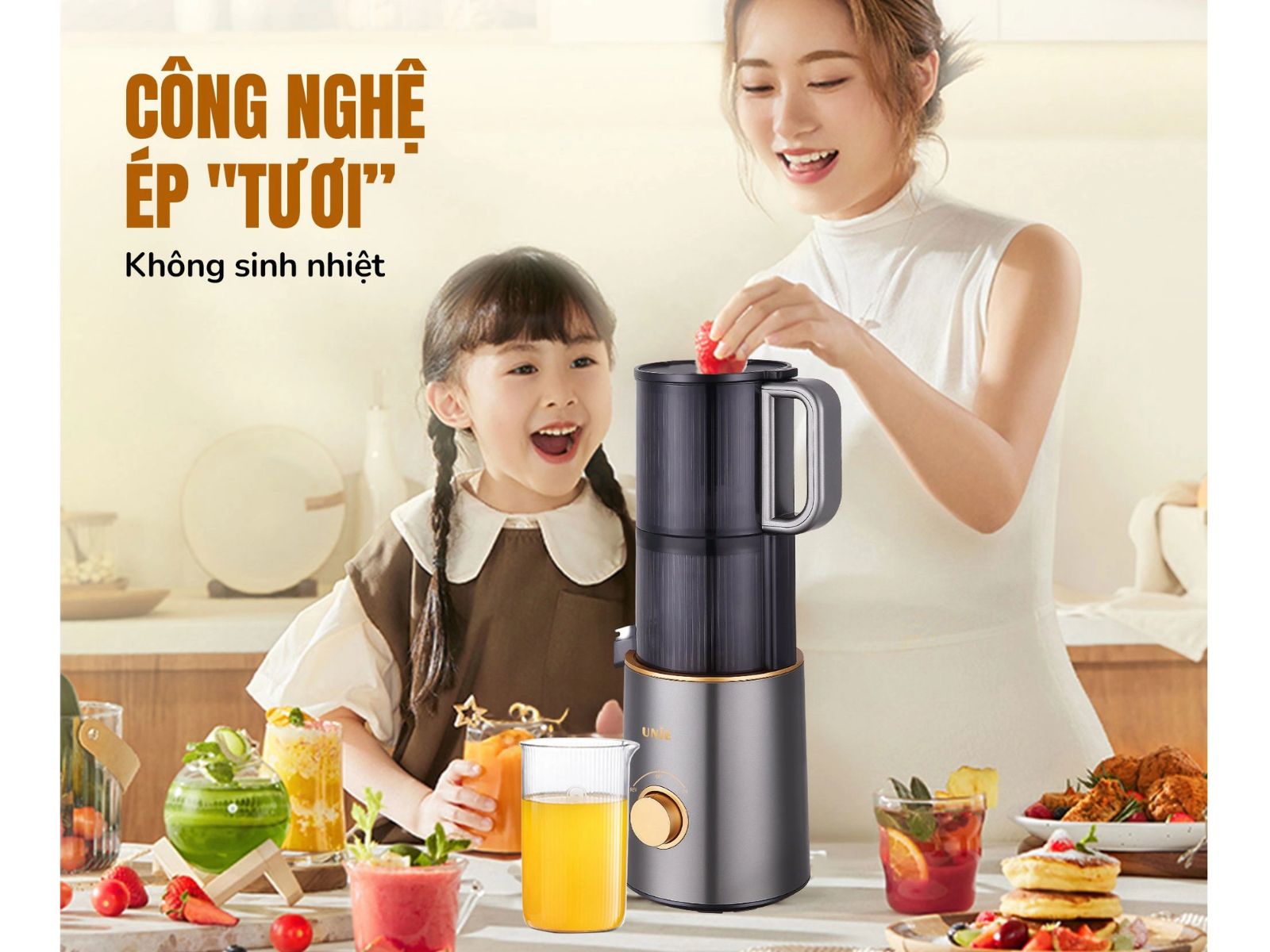Công nghệ ép tươi không sinh nhiệt.