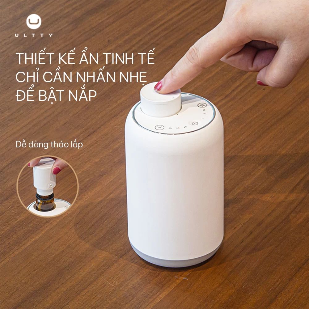 Khoang tinh dầu ẩn, nắp lõm tiện lợi khi thay và vệ sinh
