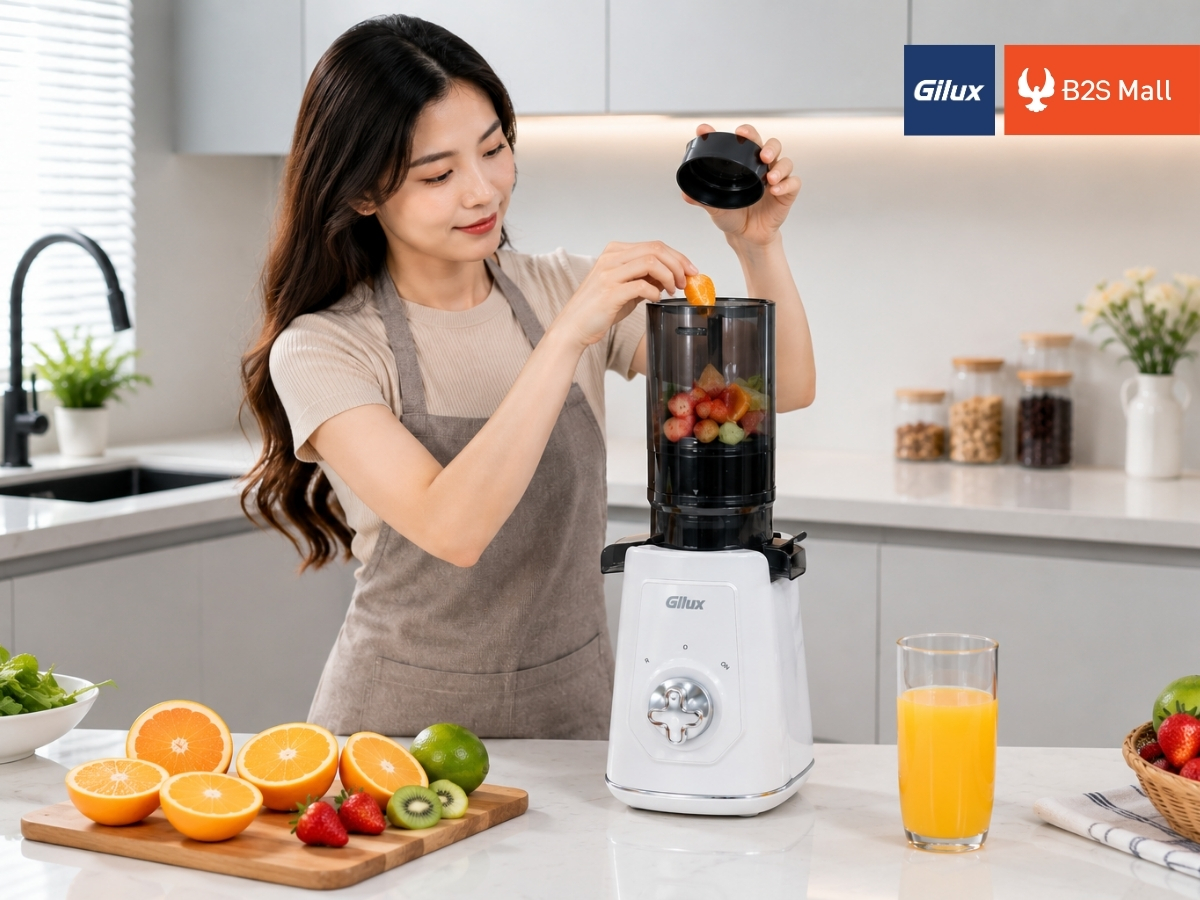 Sản phẩm có thể ép nguyên quả mà không cần cắt nhỏ, tiết kiệm thời gian sơ chế