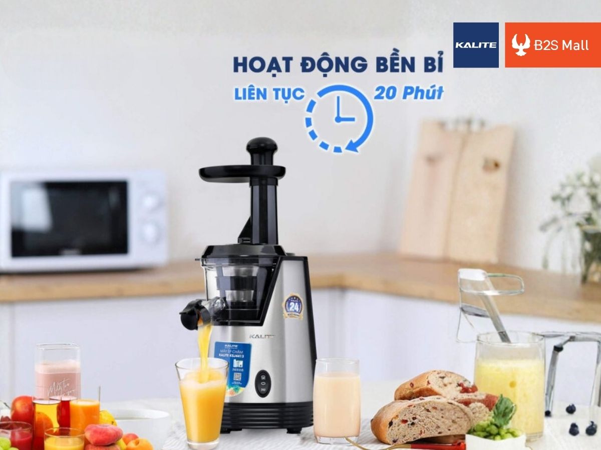 Sản phẩm có công suất 200W cho khả năng ép liên tục lên đến 20 phút mà không bị nóng máy