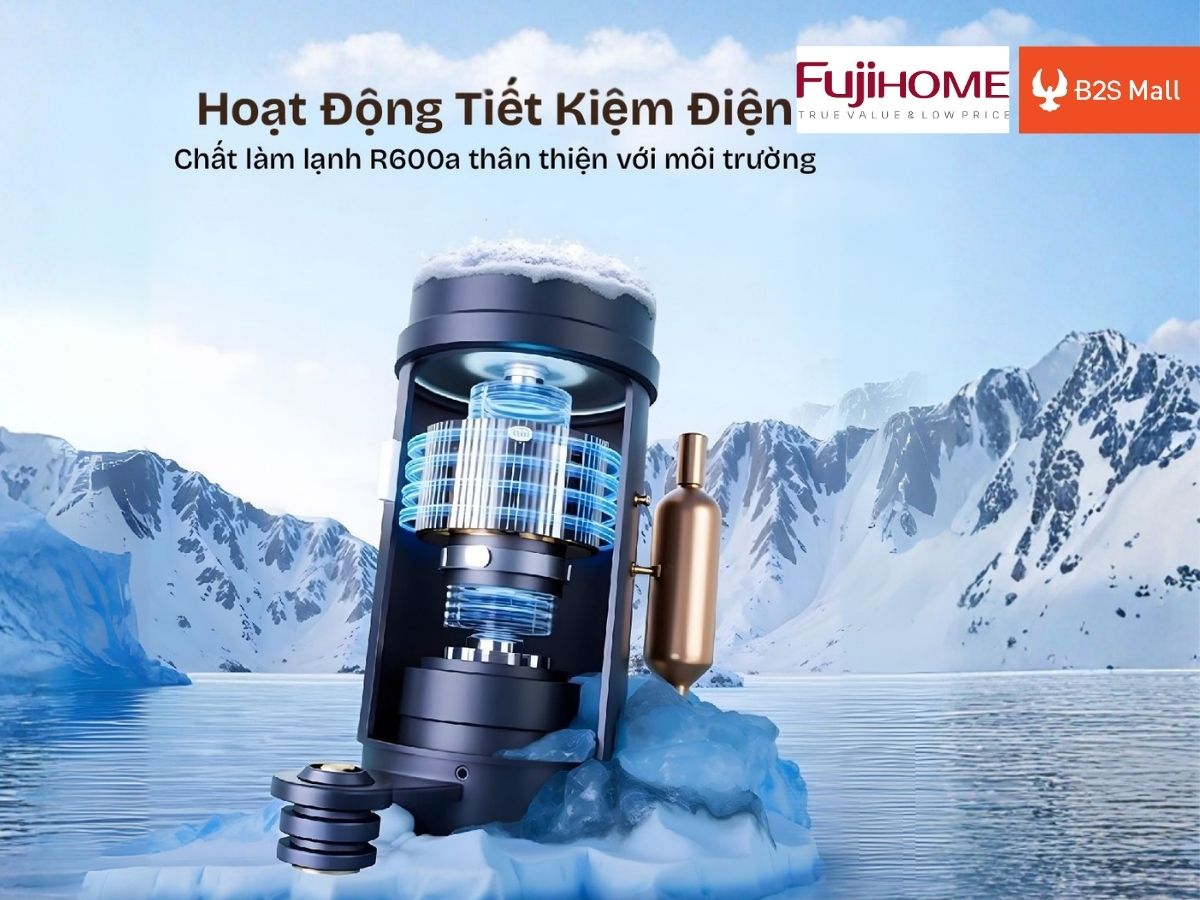 Máy làm đá viên mini Fujihome IM1218 tiết kiệm điện năng
