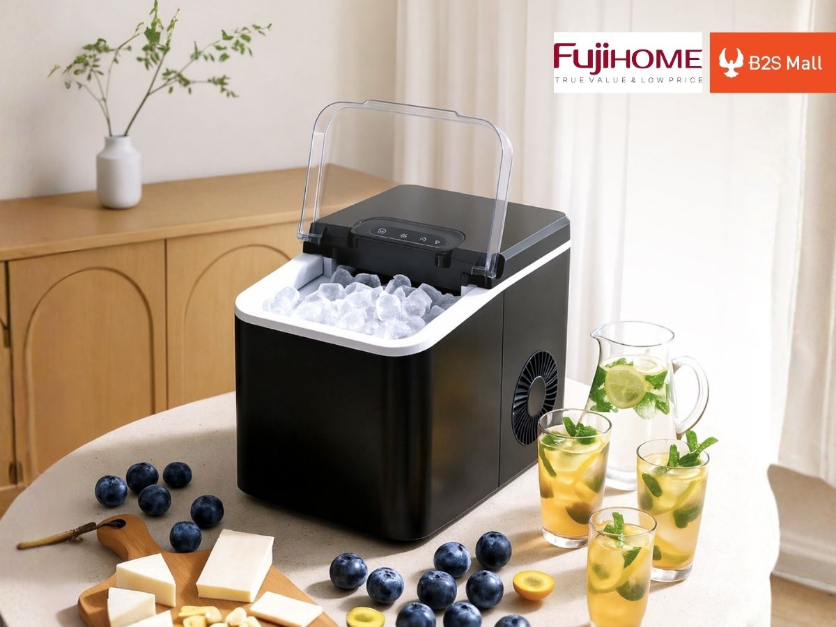 Máy làm đá viên mini Fujihome IM1218 gọn nhẹ