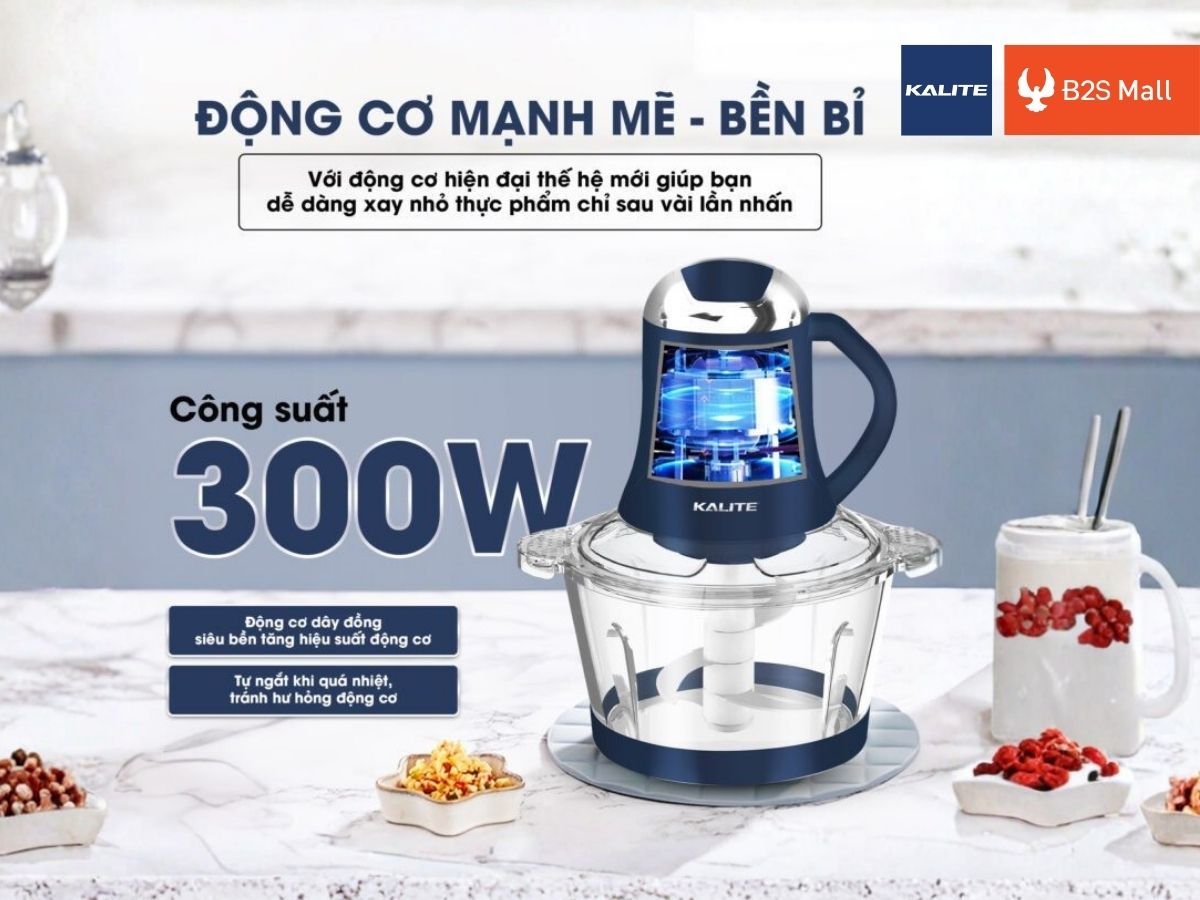 Máy xay thịt Kalite KM355 2L 3 Máy xay thịt Kalite KM355 giá rẻ