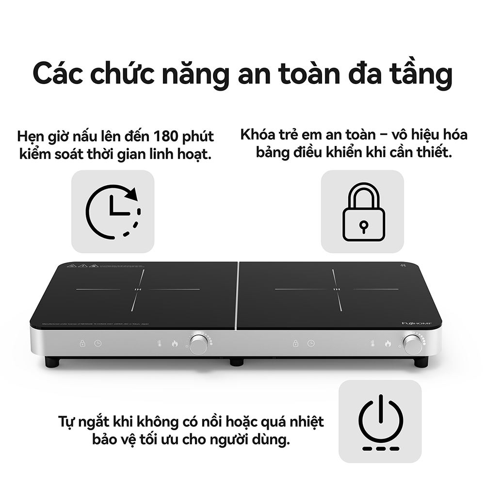 Trang bị các tính năng an toàn khi sử dụng.