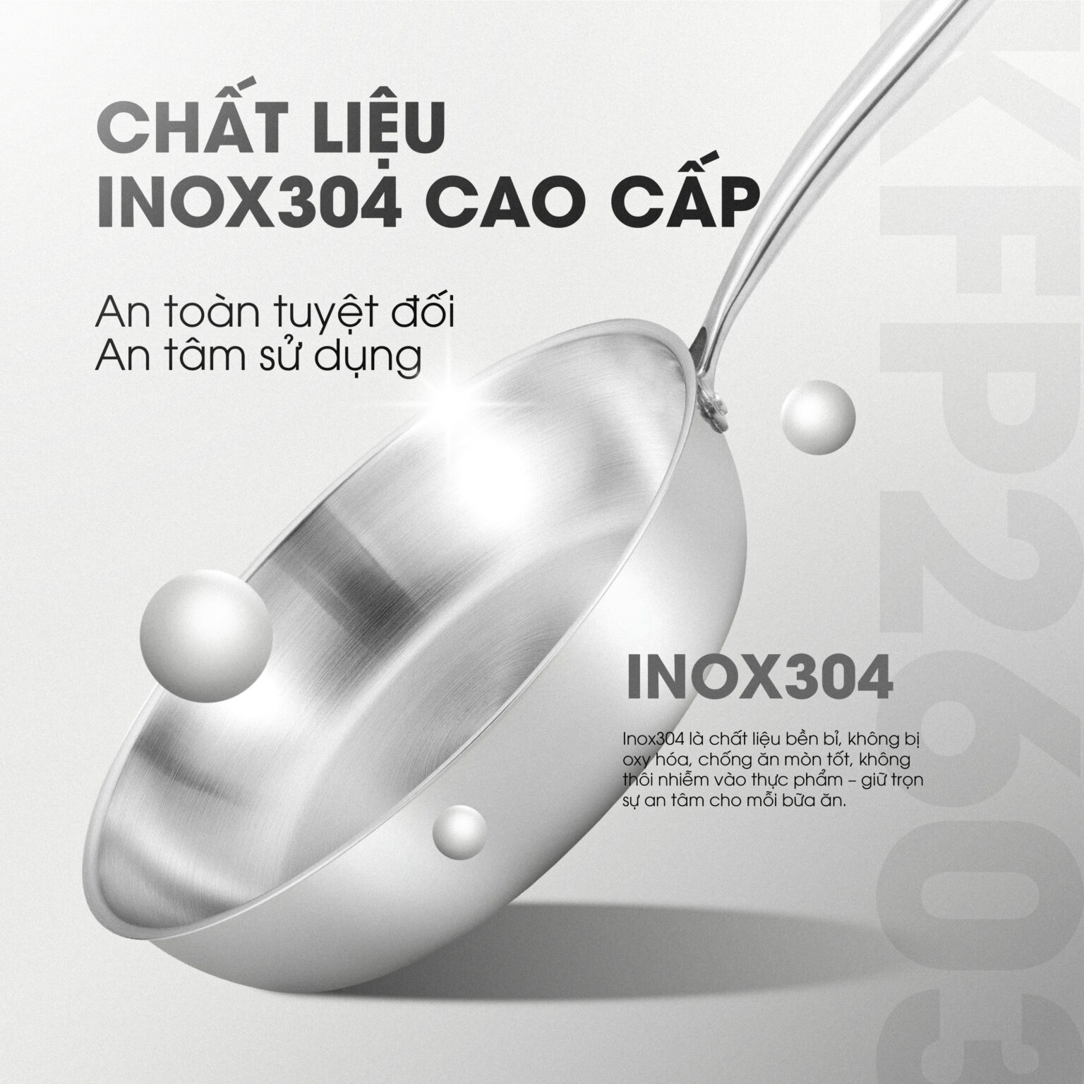 Chất liệu Inox 304 cao cấp 