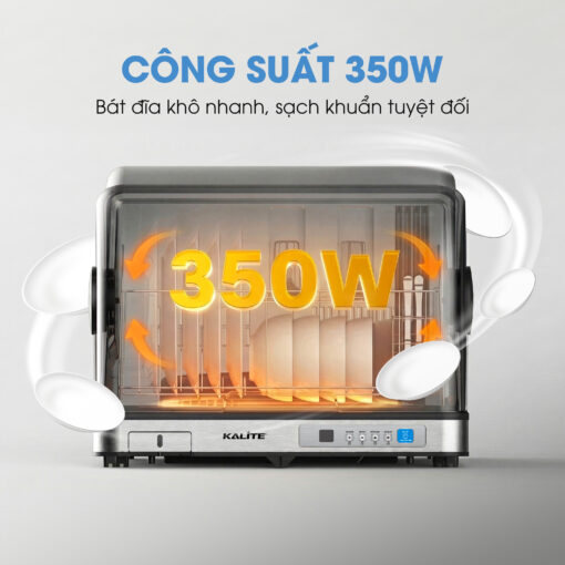 Máy khử khuẩn bát Kalite CRYSTAL-DRY 6 Công suất 350W – Sấy hiệu quả, tiết kiệm điện năng
