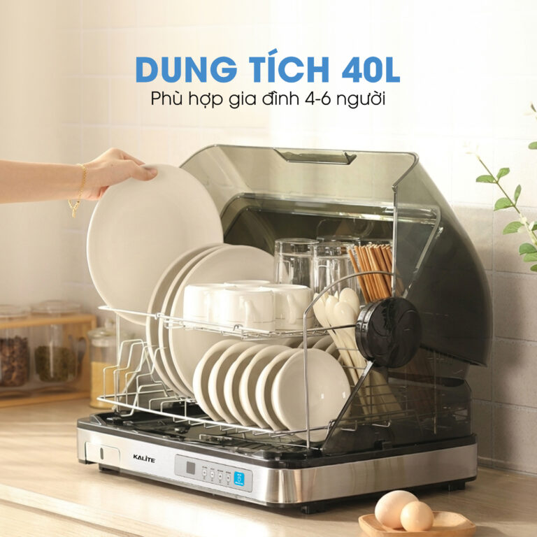 Máy khử khuẩn bát Kalite CRYSTAL-DRY 2 Dung tích 40L – Đáp ứng nhu cầu gia đình 4–6 người