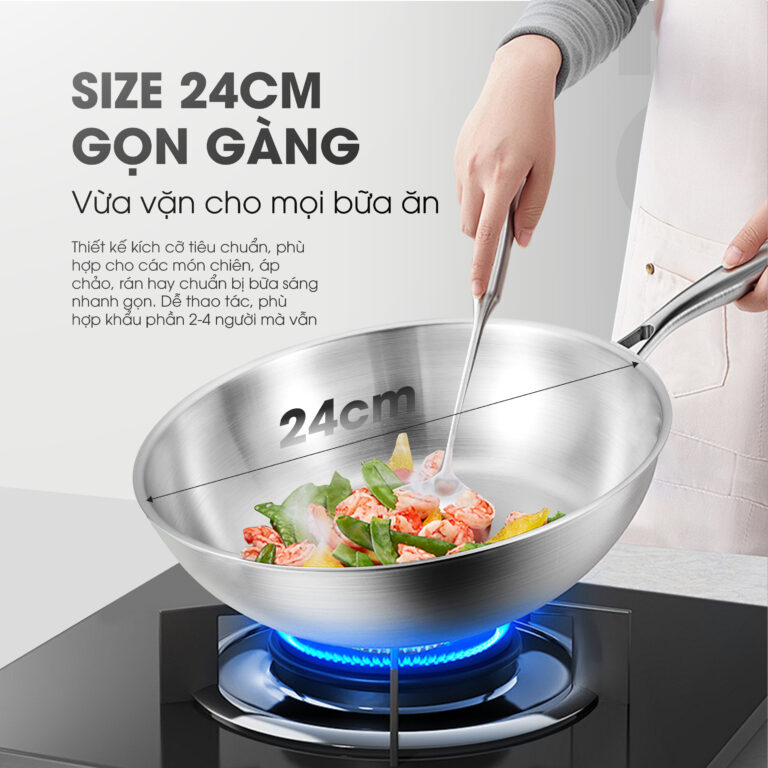 Kích thước 24x5.5cm – Gọn gàng, phù hợp gia đình 2–4 người 