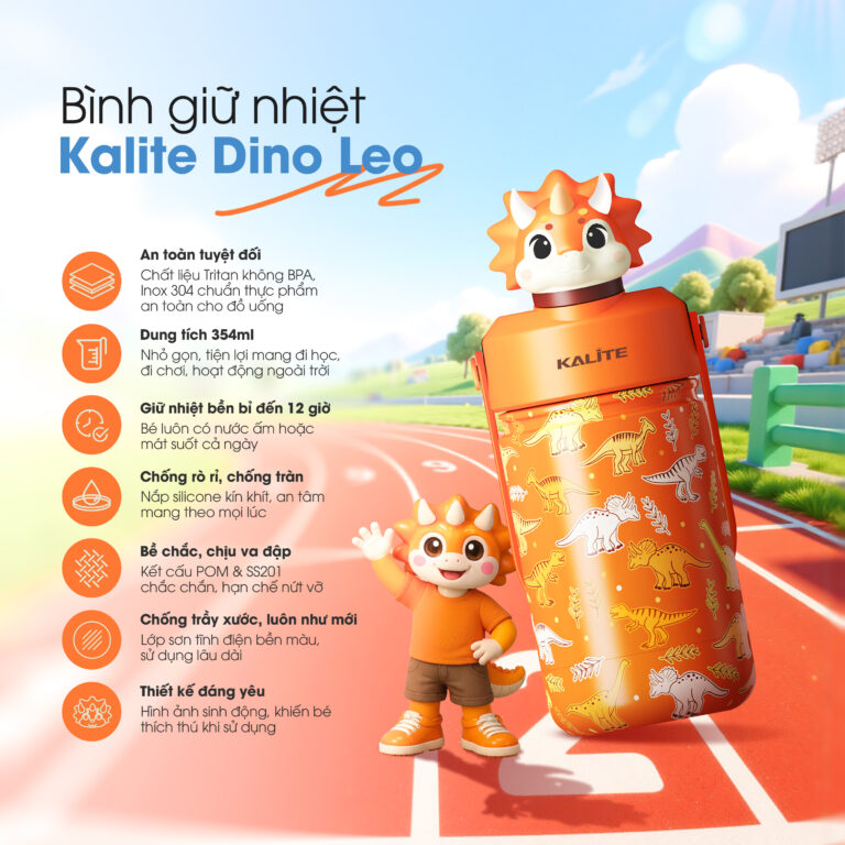 Thiết kế nhân vật Dino Leo sinh động, thu hút trẻ nhỏ 