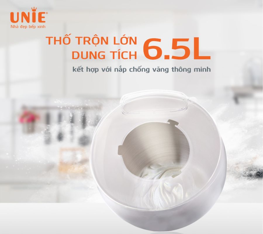 Thố trộn dung tích 6.5L, chất liệu Inox 304 