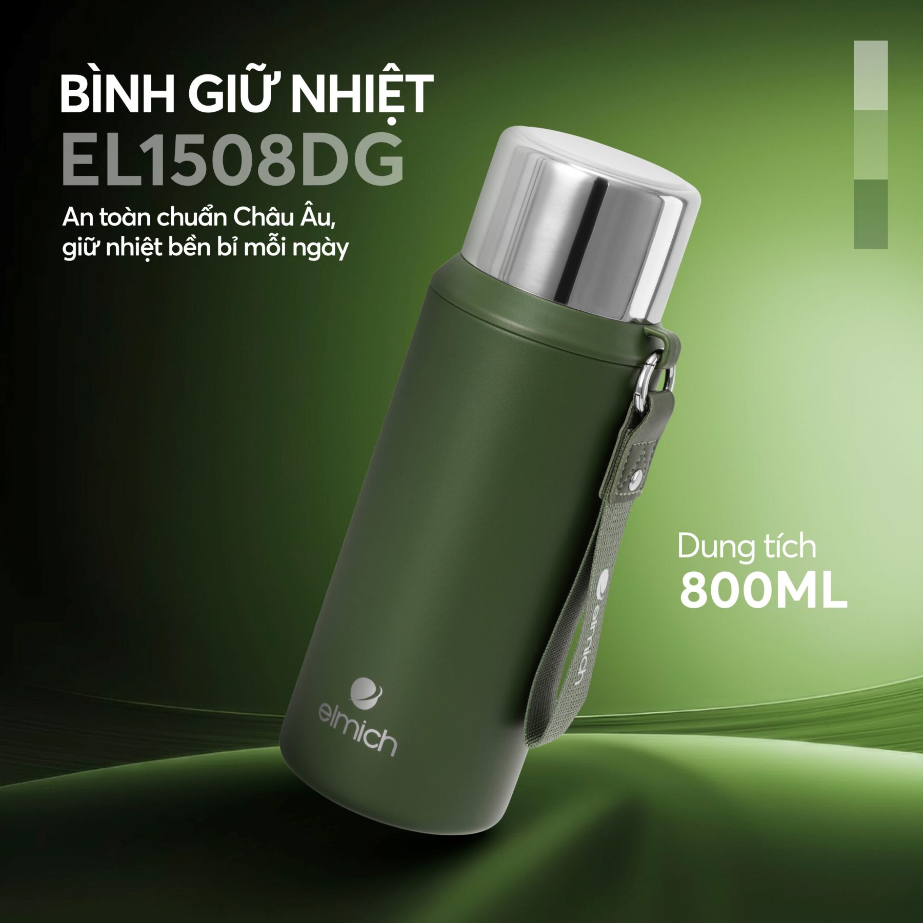Bình giữ nhiệt inox 316 Elmich EL1508DG 800ml