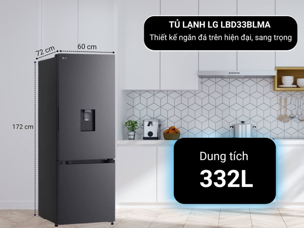 LG Inverter 332L LBD33BLMA