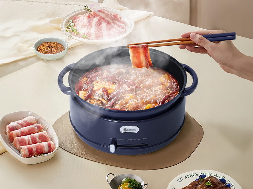 Nồi Lẩu Điện Elmich EDA-2121 dung tích 1 lít, nấu nhanh 1 Nồi lẩu điện Elmich