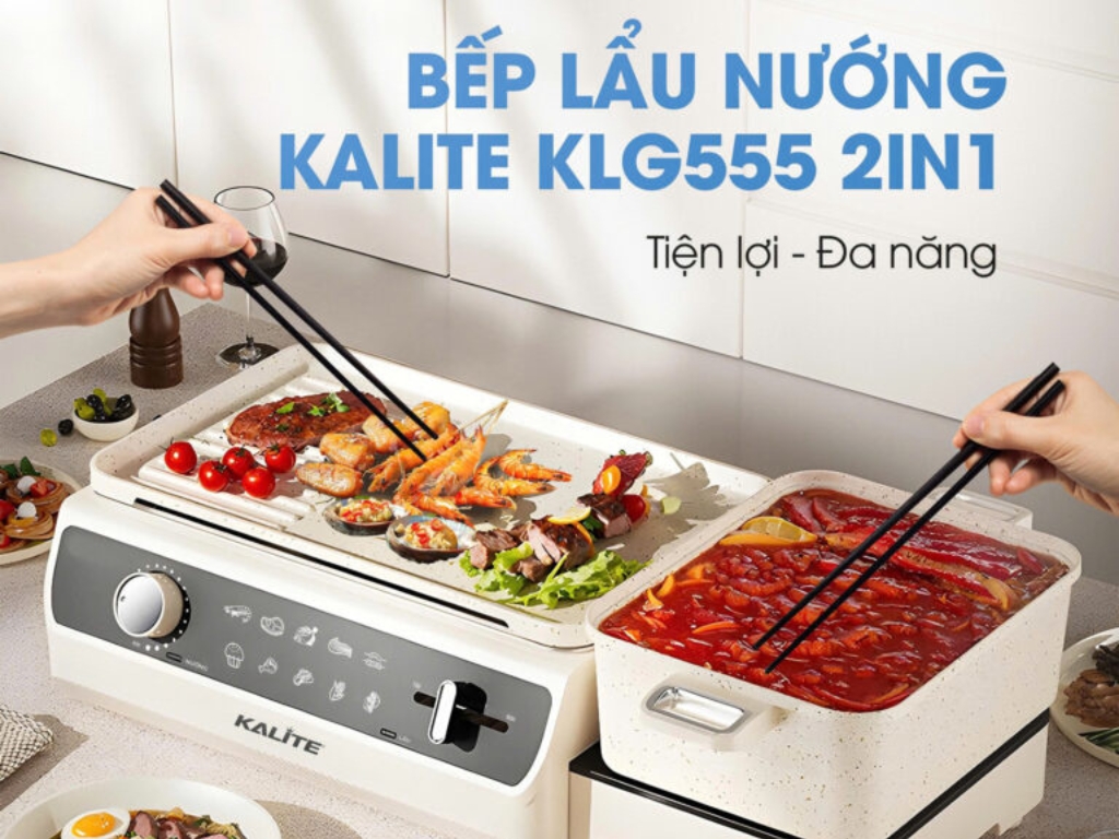 Nồi lẩu nướng 2in1 Kalite KLG555Nồi lẩu nướng 2in1 Kalite KLG555