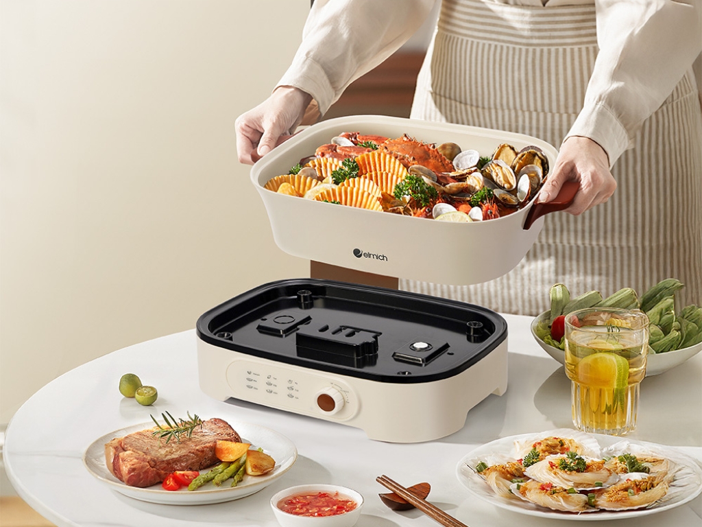 Nồi Lẩu Điện Elmich EDA-2121 dung tích 1 lít, nấu nhanh 3 Thiết kế đặc trưng và thẩm mỹ nồi elmich