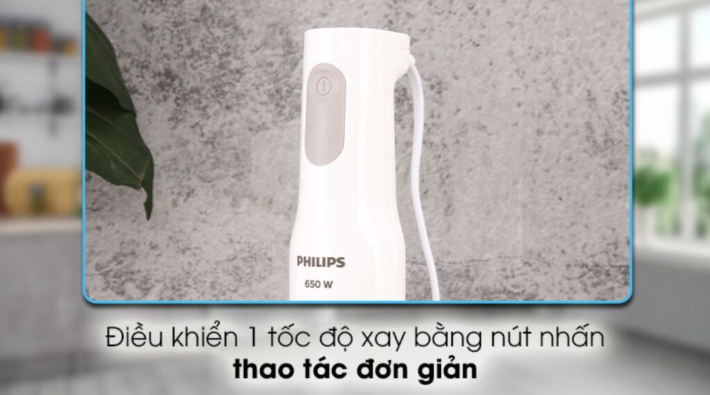 1 toc do xay o vi tri dau than may cho phep ban thao tac bang 1 tay khi xay don gian