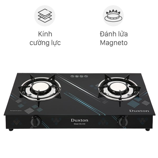 Bếp ga đôi Duxton DG-430 mặt kính cường lực