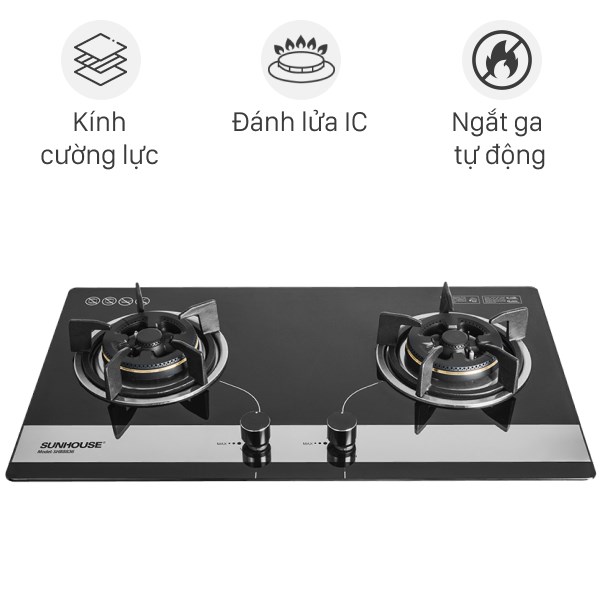 Bếp ga âm Sunhouse SHB8836 2 lò nấu