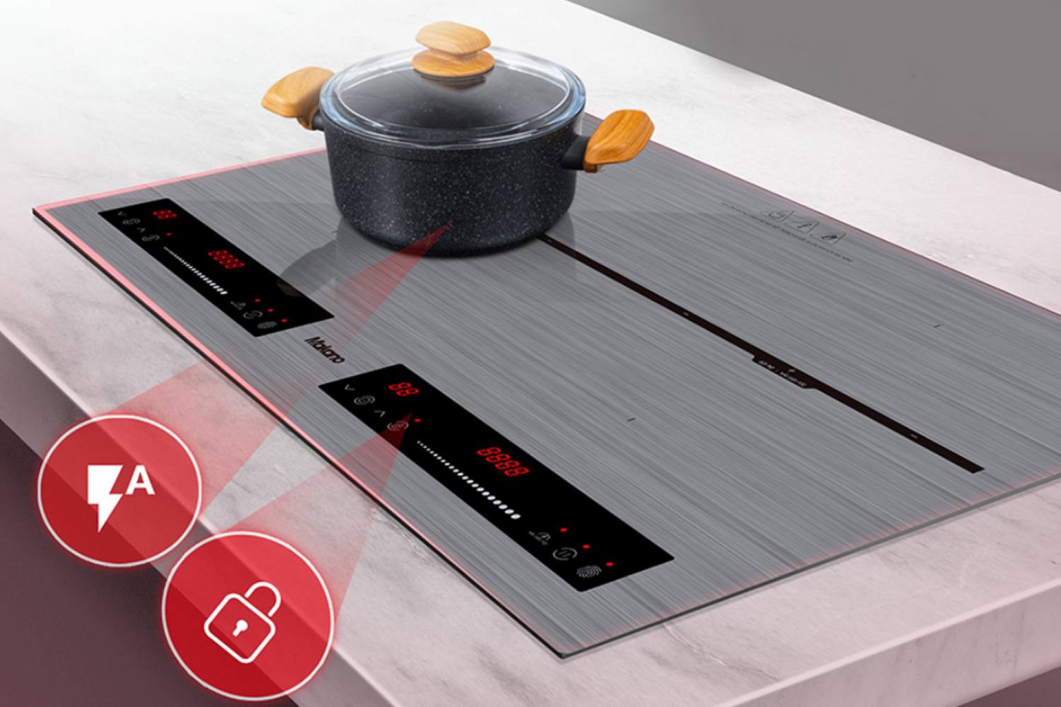 Bếp có nhiều tính năng an toàn với người dùng