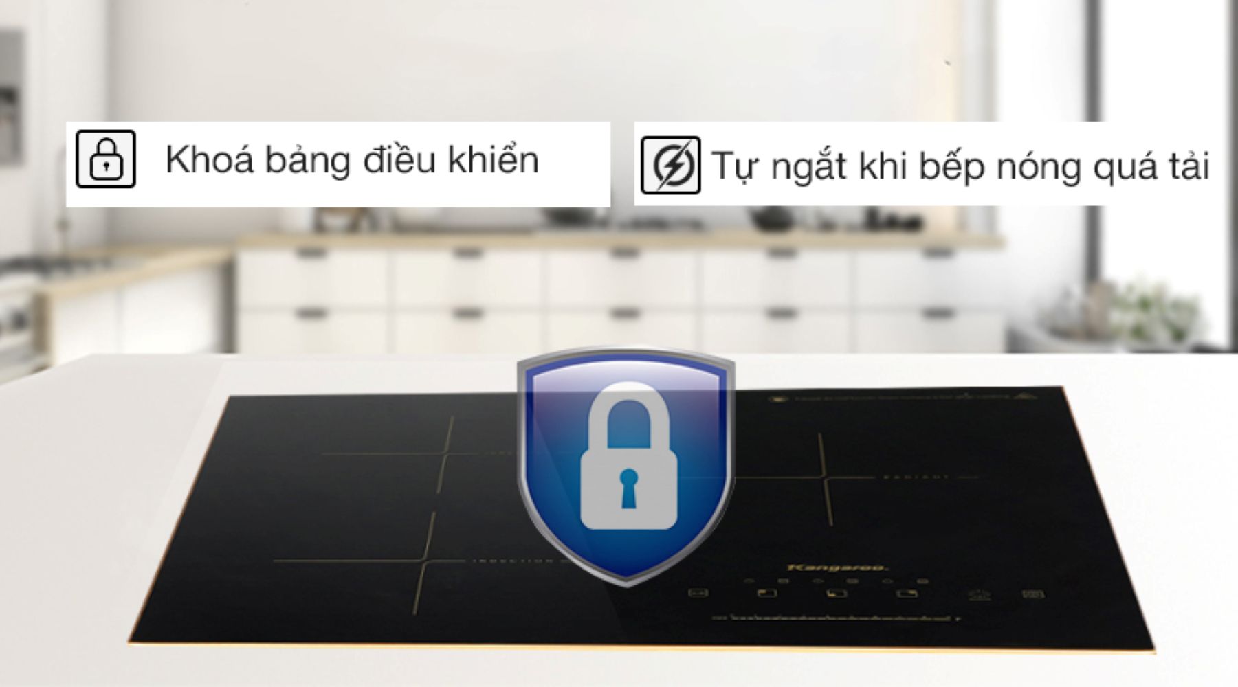 Bếp được trang bị tích hợp nhiều tính năng an toàn cho người dùng