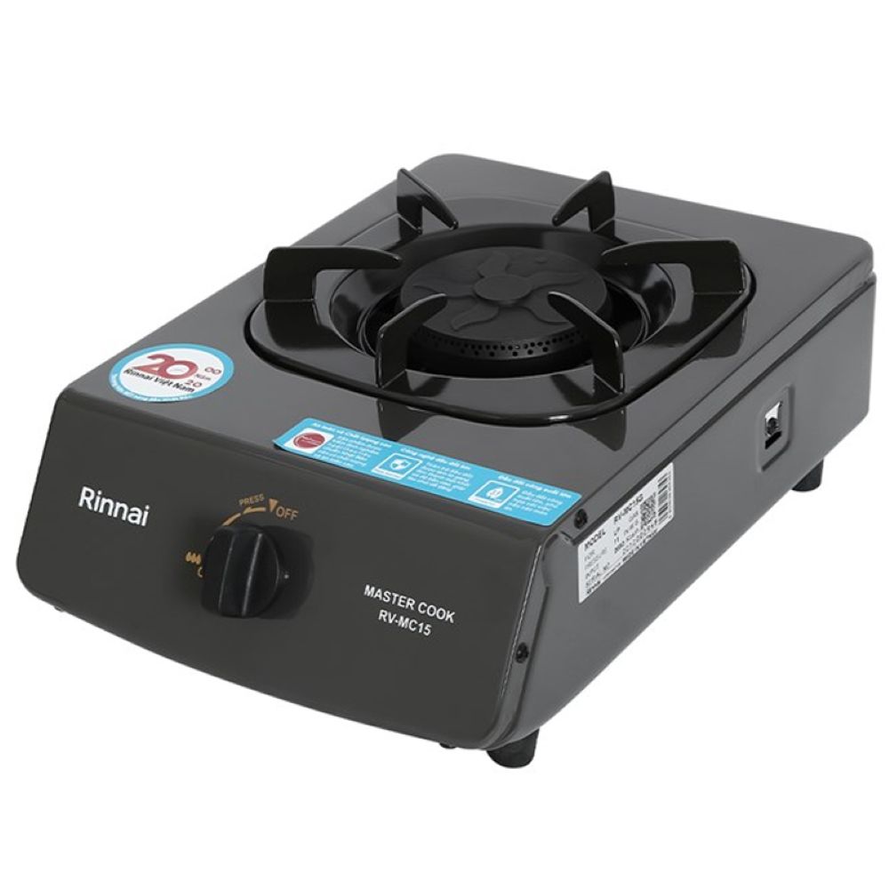 Bếp ga đơn Rinnai RV-MC15G thiết kế nhỏ gọn, sang trọng