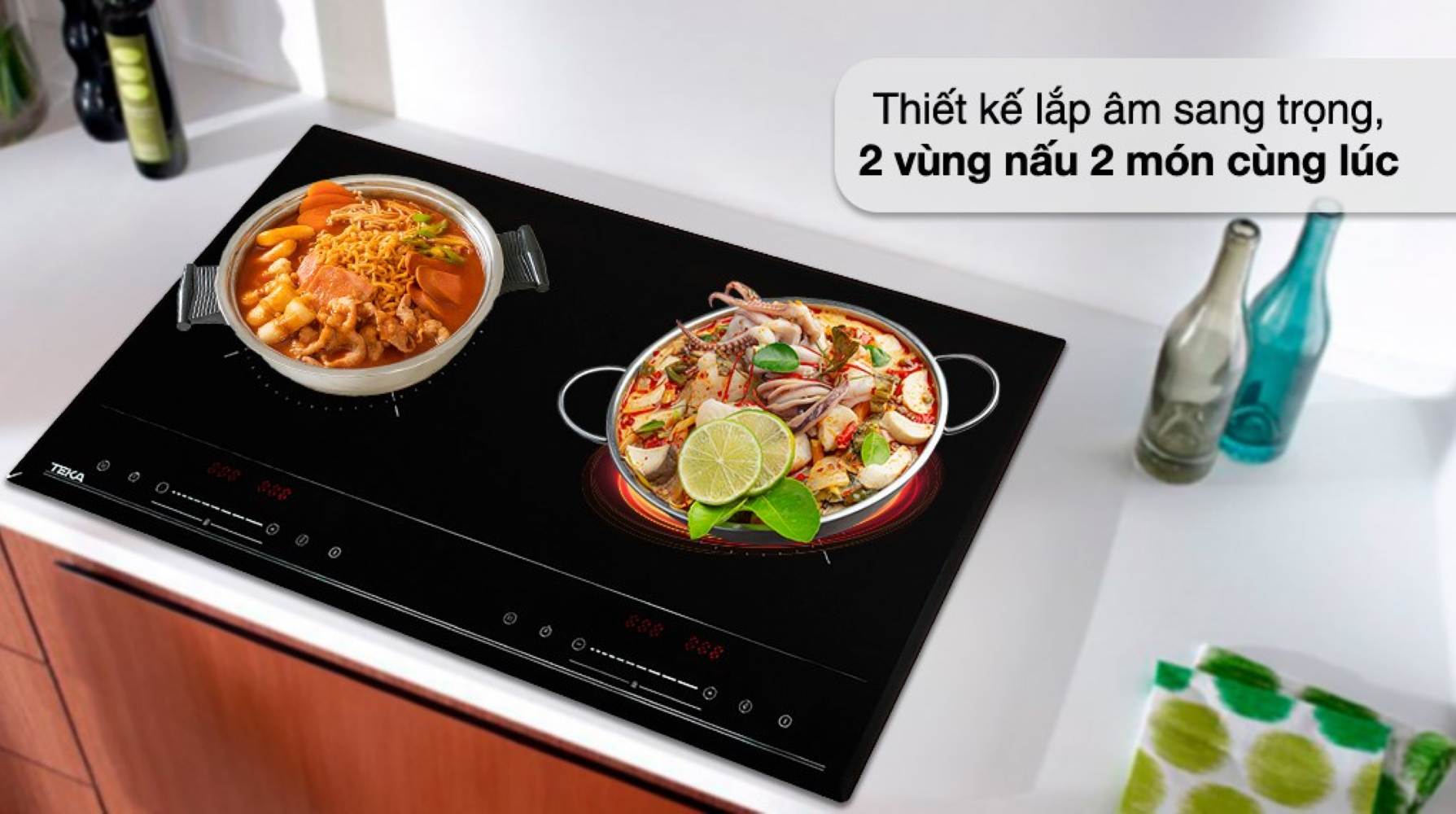 Bếp từ hồng ngoại âm Teka HIC 7320 D 4000W thiết kế 2 vùng nấuBếp từ hồng ngoại âm Teka HIC 7320 D 4000W thiết kế 2 vùng nấu