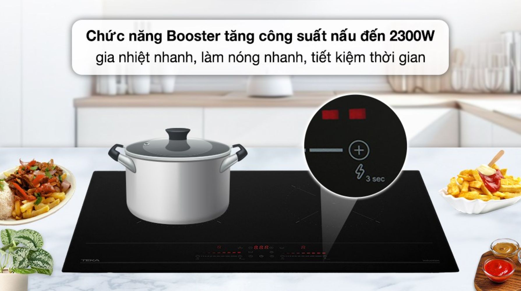 Chức năng Booster tăng công suất lên 2300W
