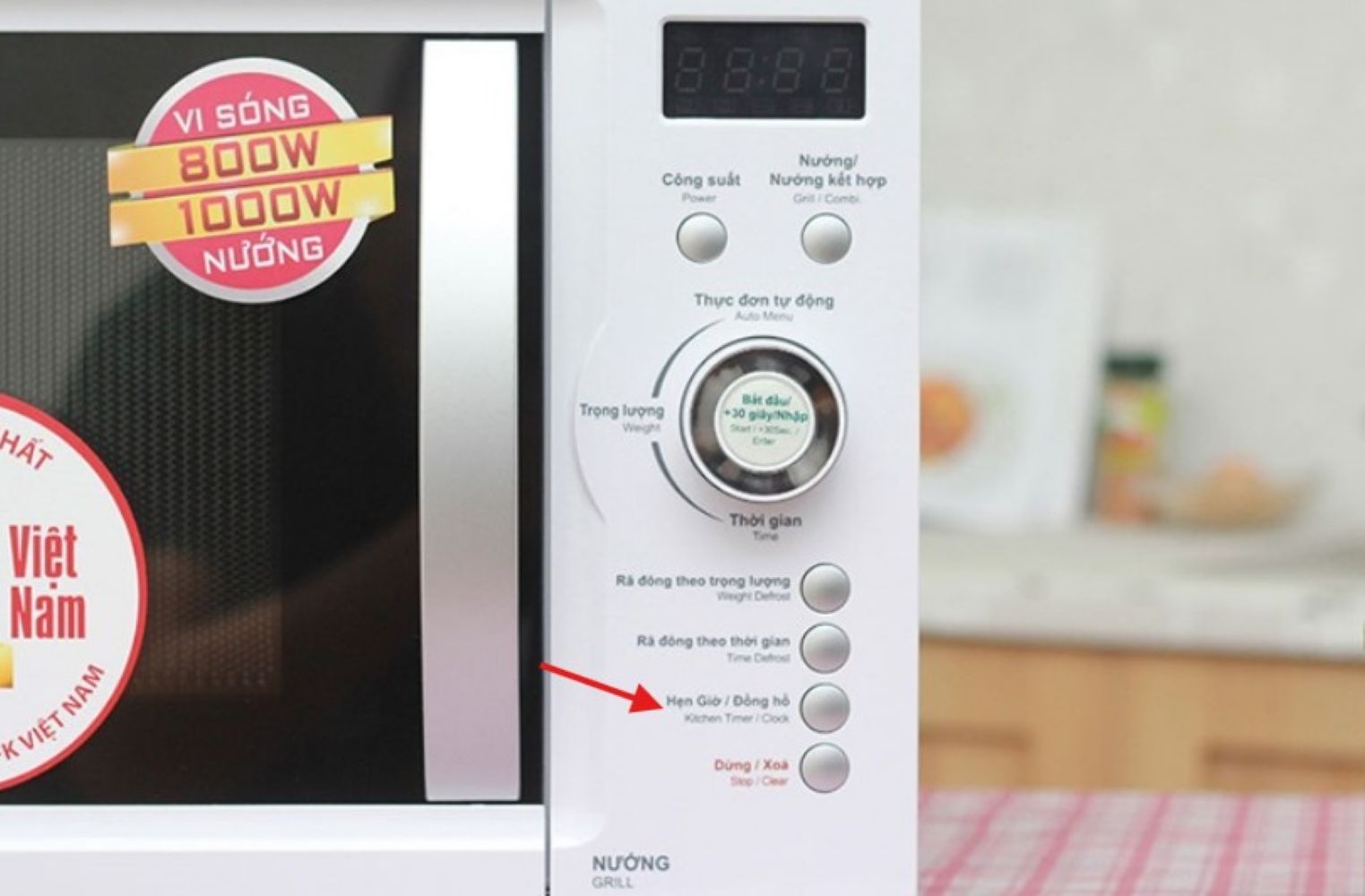 Chức năng hẹn giờ tối đa 95 phút hỗ trợ kiểm soát thời gian chế biến