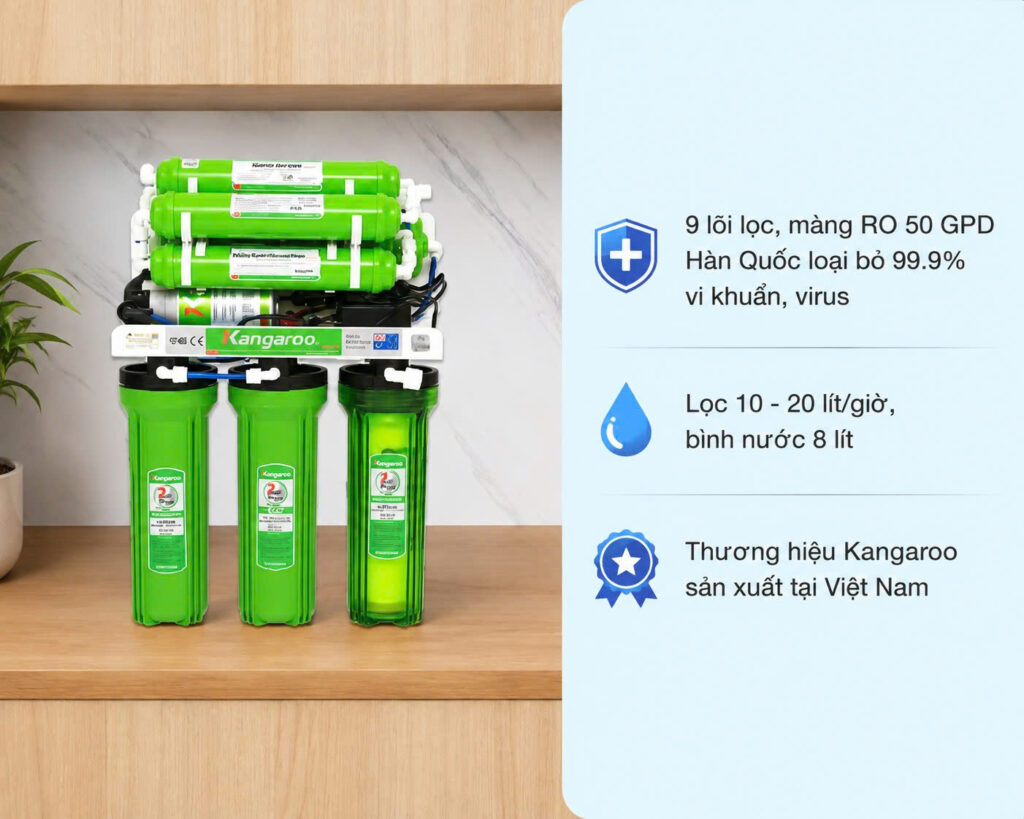 Máy lọc nước RO Kangaroo KG110 9 lõi