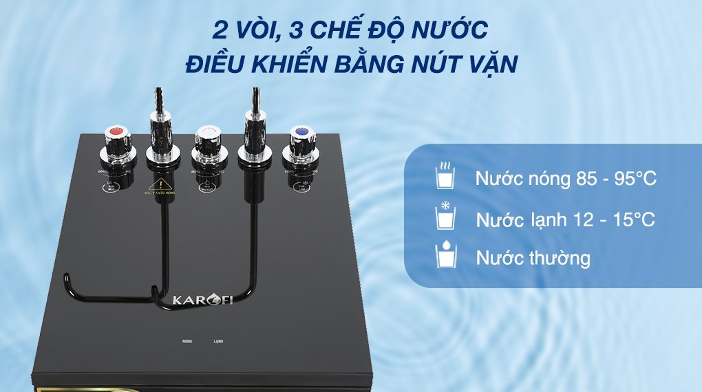 Máy lọc nước RO nóng nguội lạnh Hydrogen Karofi KAD-X39 10 lõi