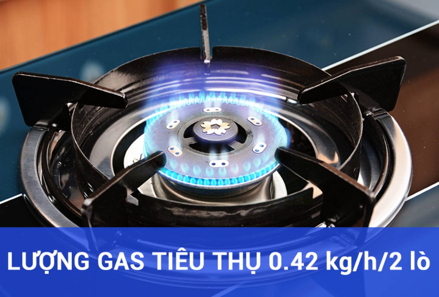 Đầu đốt bằng đồng thau không bị gỉ sét và lượng gas tiêu thụ ít 
