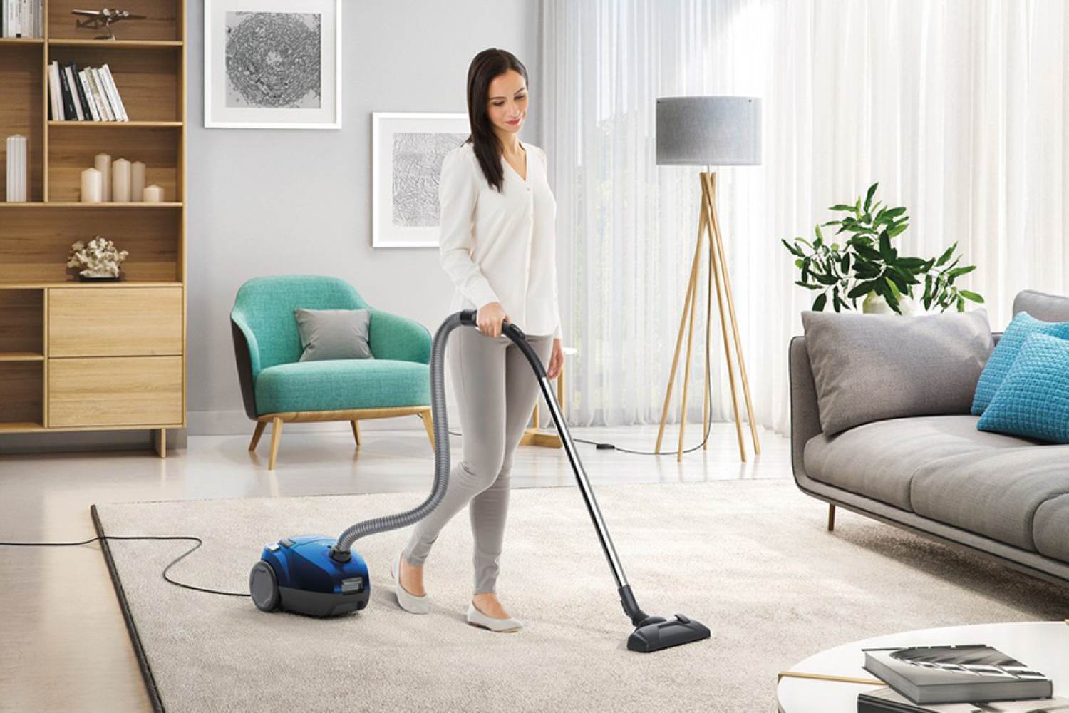Dây điện dài 4.5 m tạo ra bán kính di chuyển rộng quanh ổ cắm