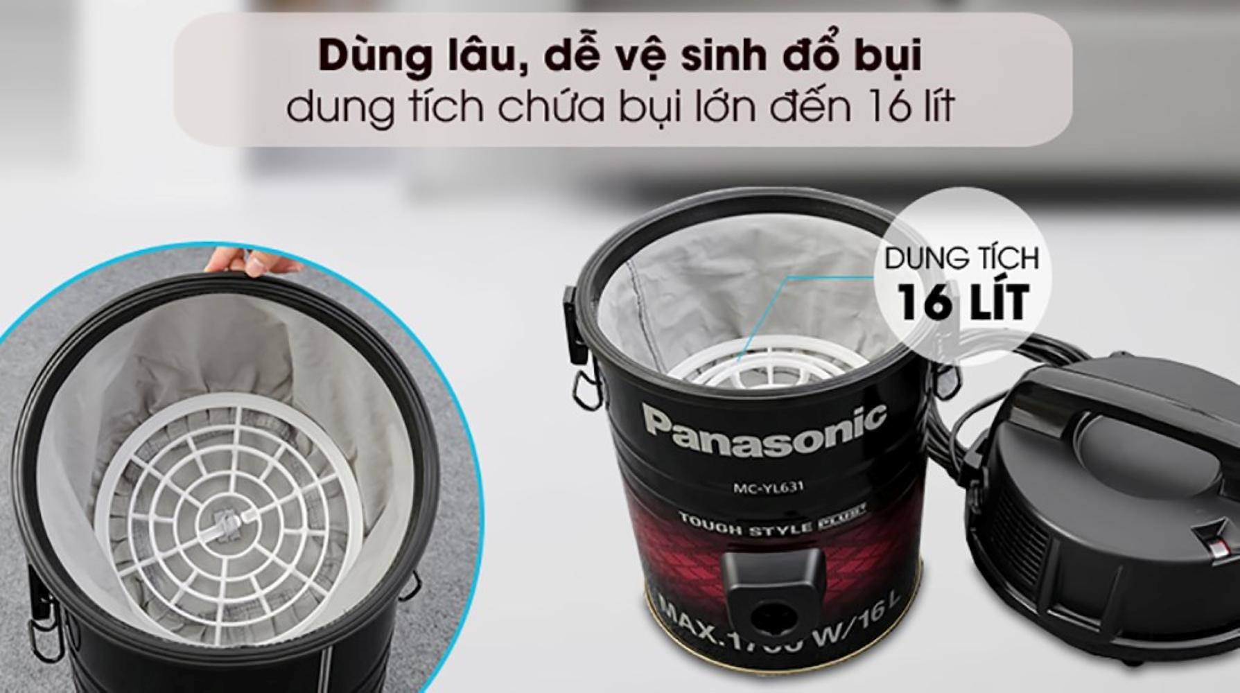 Dung tích hộp chứa bụi lớn 16 lít, người dùng hút bụi liên tục trong thời gian dài
