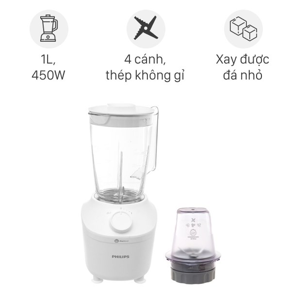 Máy xay sinh tố đa năng Philips HR2041/10 – 2 cối