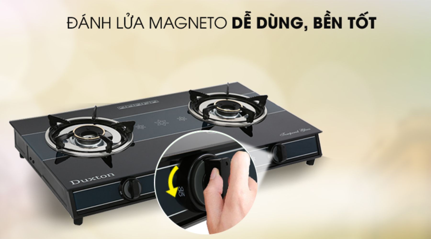 Hệ thống đánh lửa Magneto, tạo tia lửa với thao tác xoay núm điều khiển