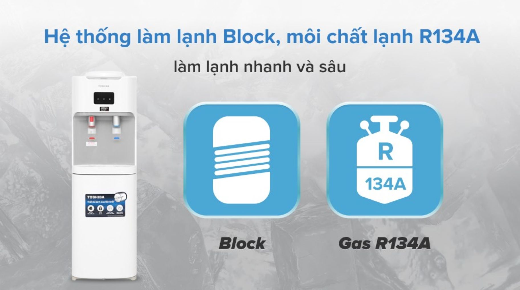 Làm lạnh bằng máy nén, hoạt động ổn định và giúp tiết kiệm điện 