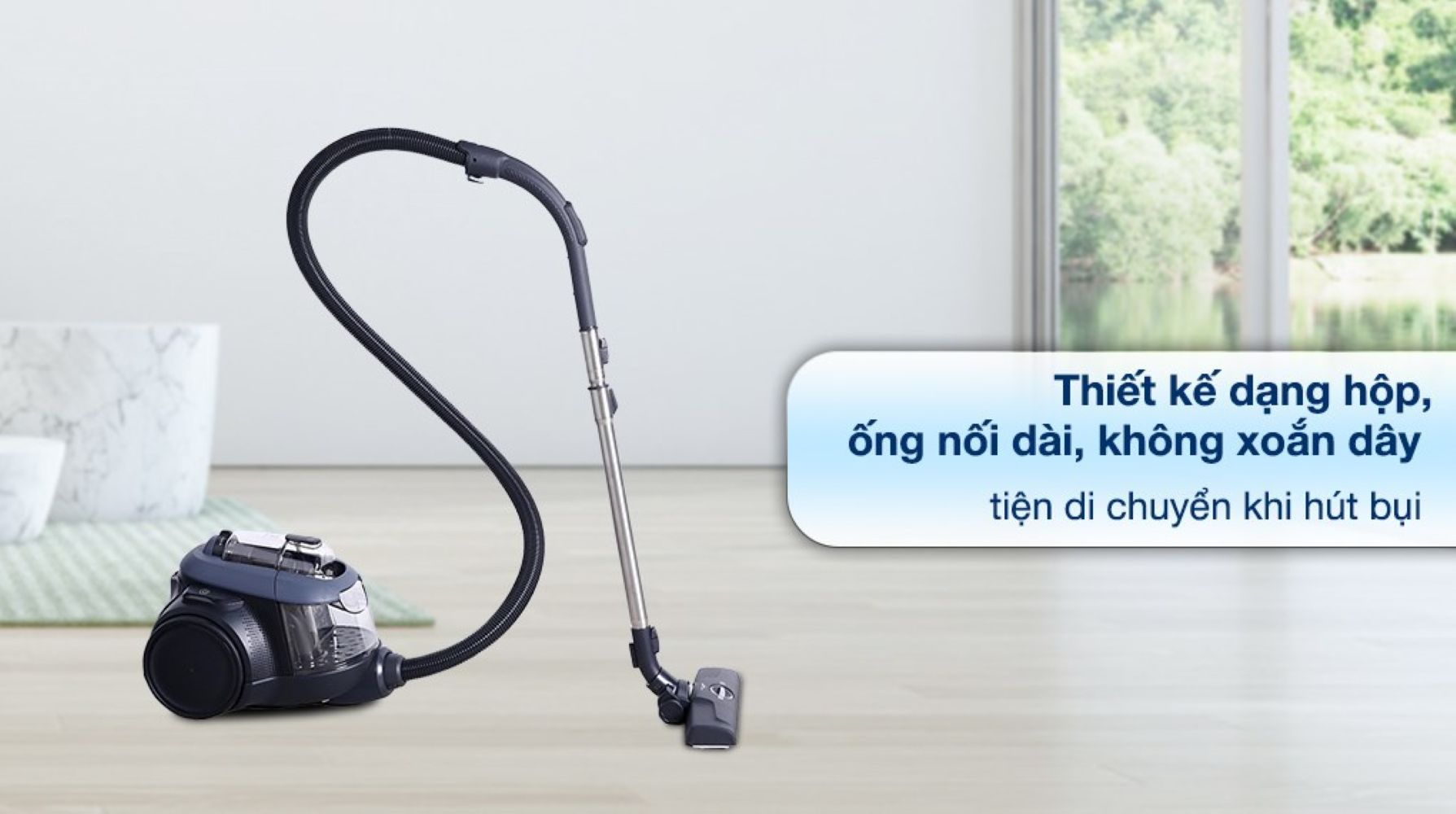 Máy hút bụi dạng hộp Electrolux EFC71611 đặc trưng với thiết kế hộp nhỏ gọn