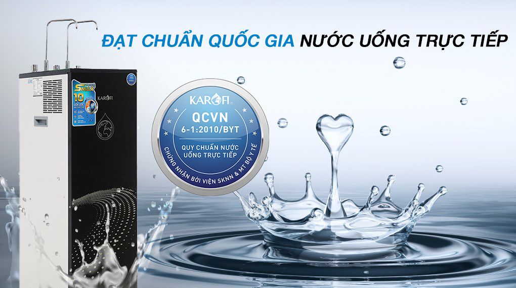 Máy lọc nước RO nóng nguội lạnh Karofi KAD-X60 10 lõi