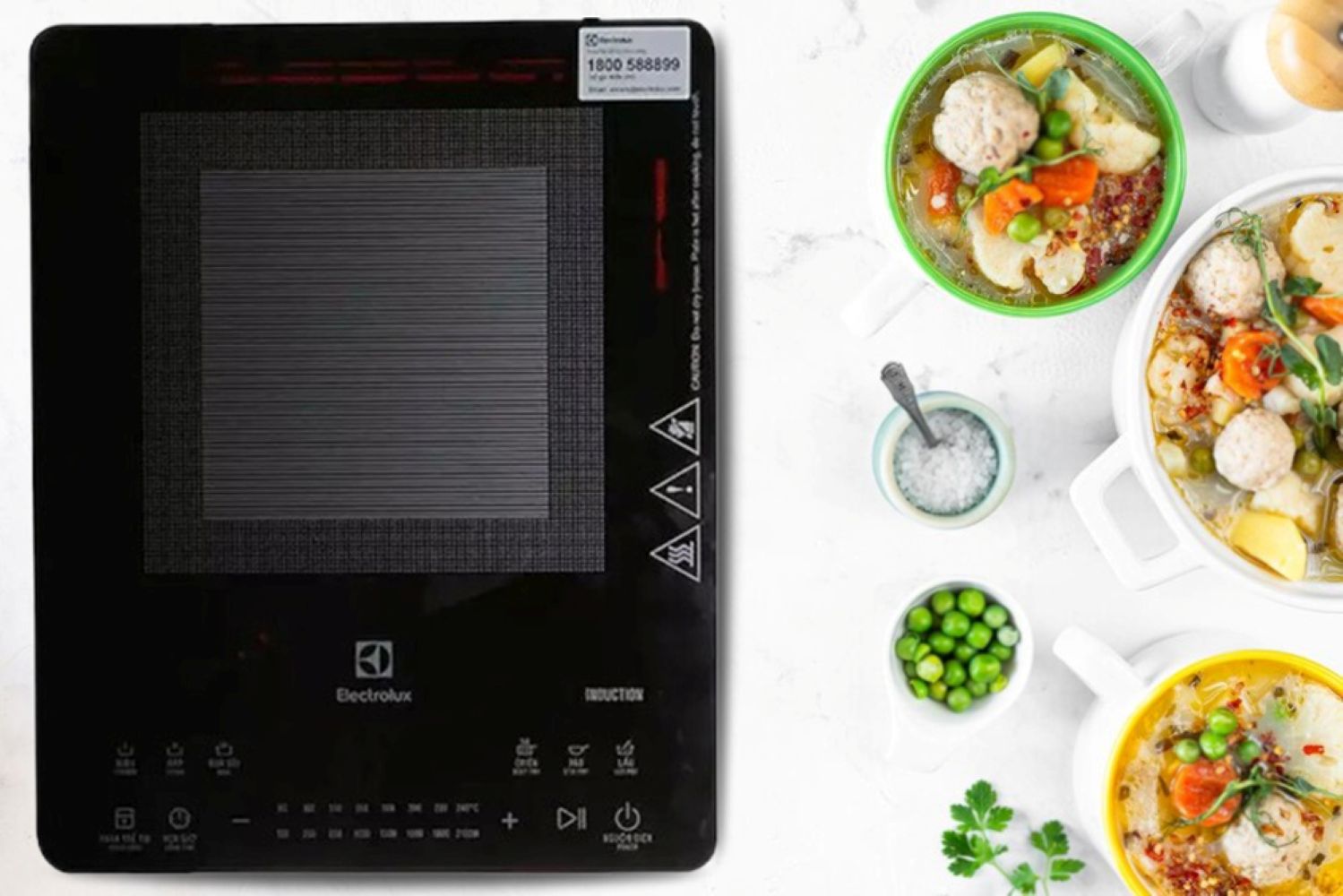 Sản phẩm tích hợp 6 chế độ nấu dựng sẵn đa dạng