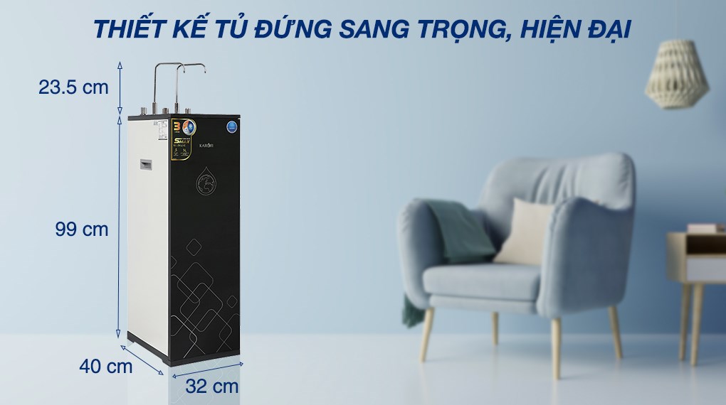 Máy lọc nước RO nóng nguội lạnh Hydrogen Karofi KAD-X39 10 lõi