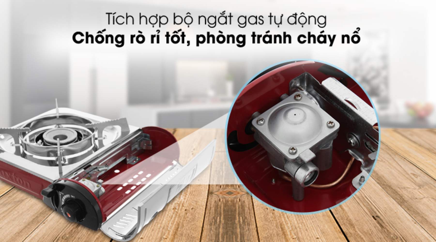 Tích hợp chế độ ngắt gas tự động chống rò rỉ tốt, an toàn cho người dùng