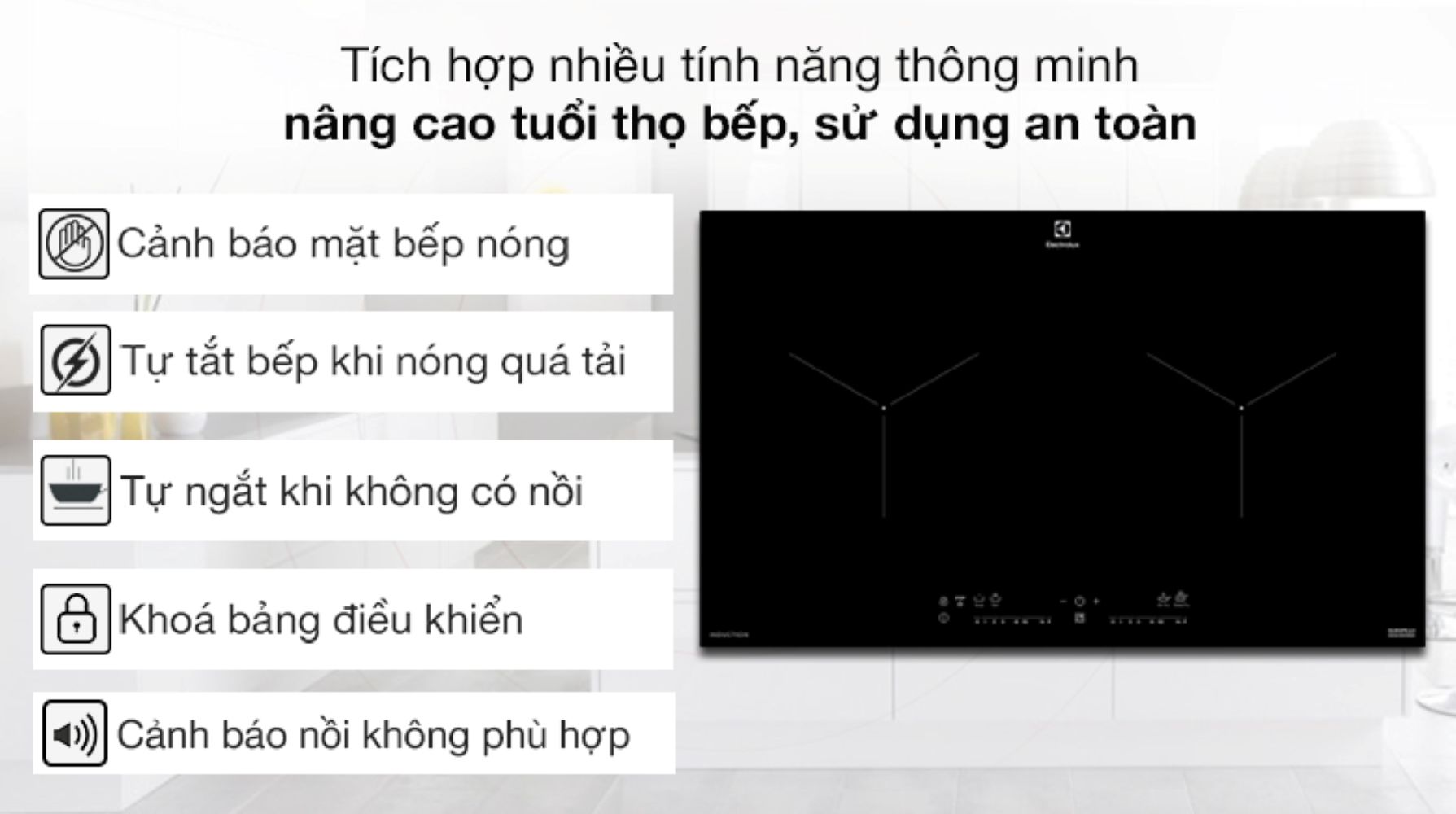 Tính năng khóa trẻ em và hệ thống bảo vệ an toàn